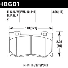 Hawk Performance HB601F.626 HPS Performance Ceramic Brake Pad