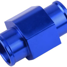 32Mm Car Water Temp Temperature Gauge Joint Pipe Sensor Radiator Hose Adapter Tube Connector Aluminum Alloy Blue