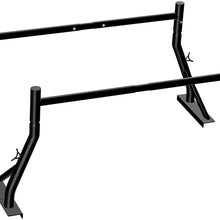 Truck Ladder Rack 800lbs Capacity Heavy Duty Extendable Universal Pickup Rack Two-bar Set Matte Black One Pair