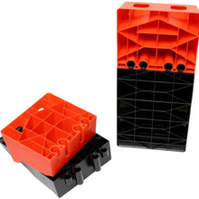 BISupply Tandem Axle Leveler Ramps – 3 Level RV Leveling Blocks Heavy Duty Separating Camper Leveling Ramps, 2 Pk