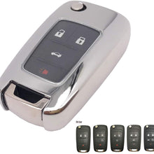 Horande Keyless Remote Holder Skin Protector Jaket TPU Key Fob Cover Case Fit for 2010 2012 2011 2014 Camaro Cruze Equinox Sonic Terrain Key Fob (Pink)