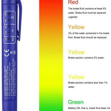 Fydun Brake Fluid Tester Car Auto 5 LED Brake Fluid Liquid Water Moisture Tester Indicator Test Pen