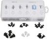 TUPARTS Car Retainer Clips Push Type 6Sizes Bumper Rivet Clips with Tool fit for GM,Ford,Honda,Accord,100Pcs