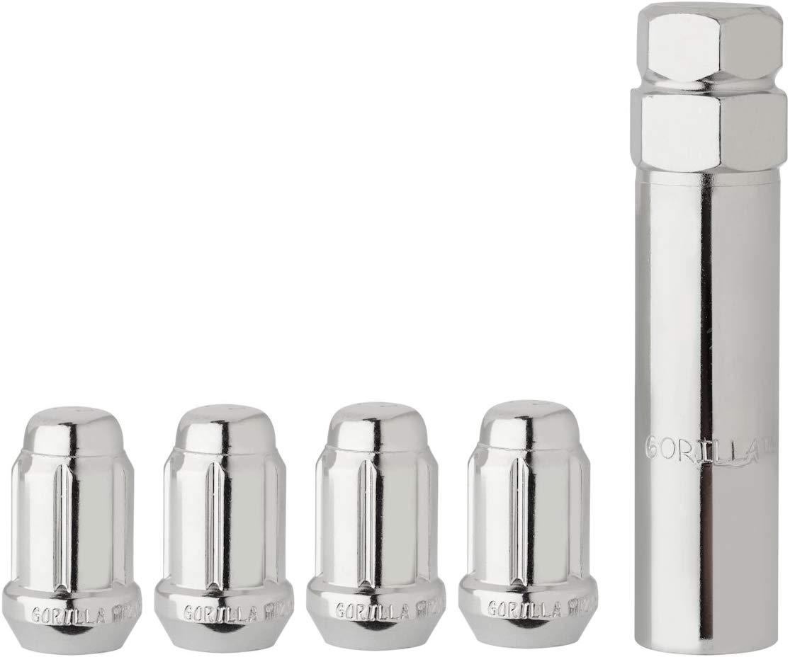 DPAccessories LCS3B6HCGCH06LK4 4 Chrome Spline Drive/Tuner Locking Lug Nuts/Wheel Locks - M12x1.50 - Dual Hex Wheel Lock Set