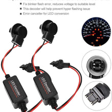 Hlyjoon Car Error Free Decoder 2pcs 3156 LED Headlight Decoder Device Anti-Flicker Resistors Error Canceller Car Vehicles LED Headlight Decoder for LED Headlight Fog Light