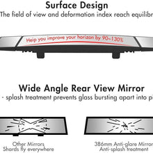 MIAOKE Rear View Mirror, 15-inch Clip on Rearview Mirrors, Wide Angle Curved Rearview Mirror, Interior Blind Spot Mirrors for Car