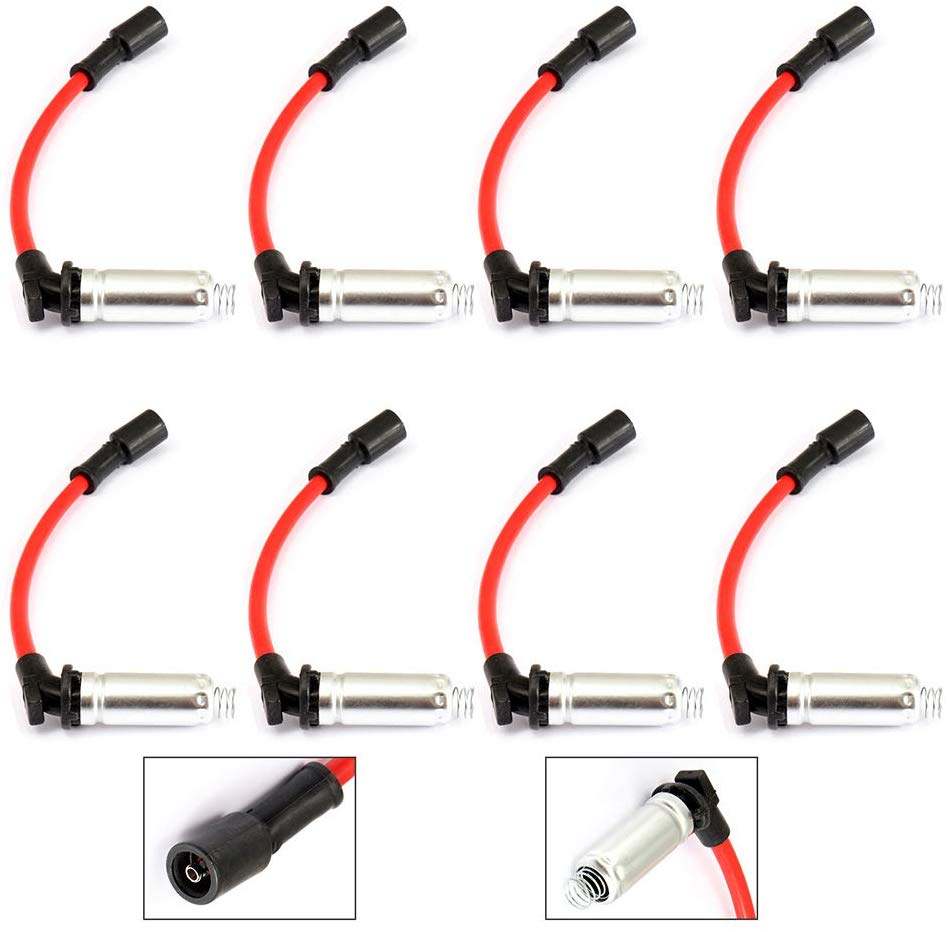 CTCAUTO Ignition Wire Sets Replacement for Buick Cadillac Chevy GMC Hummer Isuzu Pontiac Saab 2000-2009 (Set of 8)