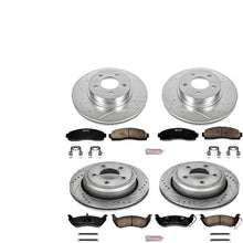 Power Stop K6273 Front & Rear Brake Kit with Drilled/Slotted Brake Rotors and Z23 Evolution Ceramic Brake Pads