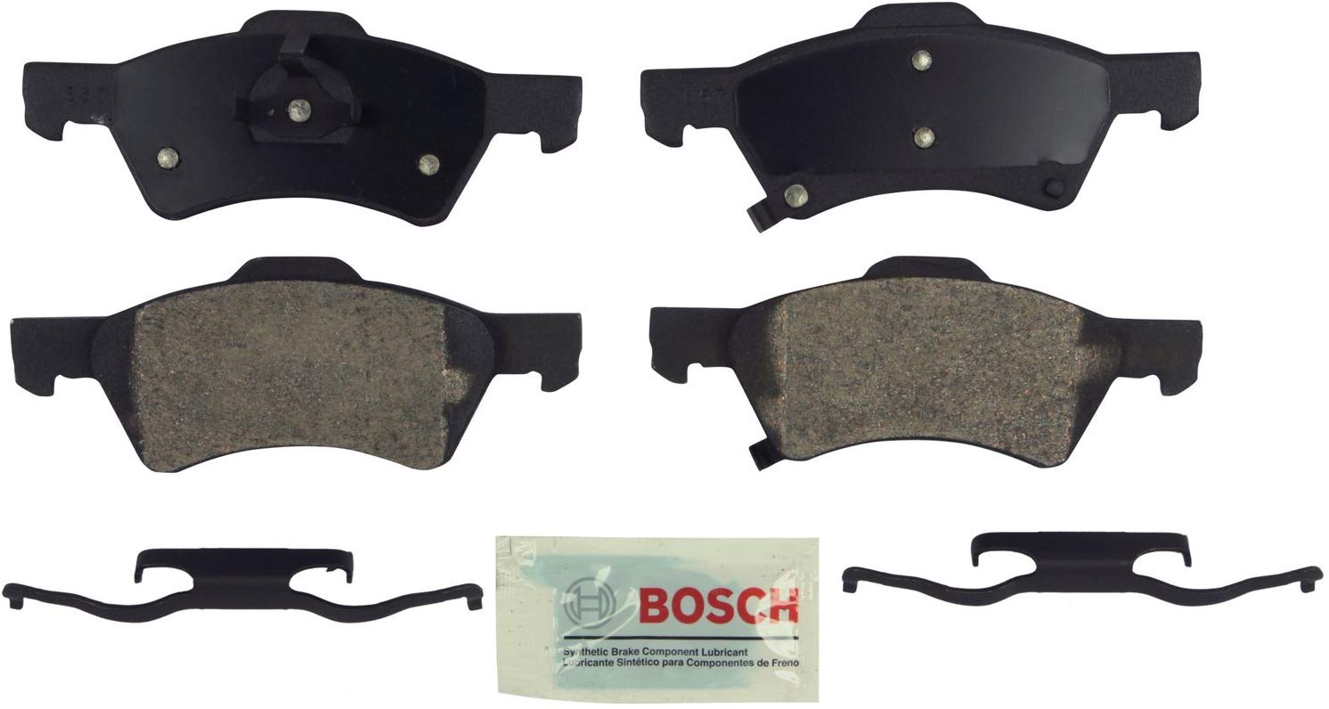 Bosch BE857H Blue Disc Brake Pad Set with Hardware for Select Chrysler Town & Country, Voyager and Dodge Caravan/Grand Caravan - FRONT