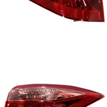 Tail Light Assembly - TYC For/Fit 8155002B00, 8156002B00 17-19 Toyota Corolla - Outer On-Body Bulb-Type (Exclude SE/XLE/XSE/50th-Anniversary) (Pair, Left Driver + Right Passenger Set) NSF