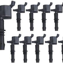 ENA Pack of 10 Ignition Coils compatible with 2005-2008 Ford Super Duty F-250 F-350 F-450 F-550 6.8L V10 fit 3L3Z12029BA 3L3E 3L3U 3L3Z