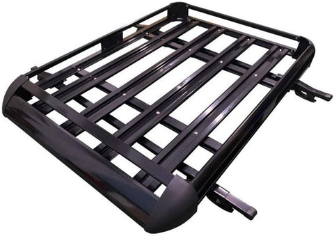 Roof Rack Carrier Basket Rooftop Cargo Carrier with Extension Black Car Top Luggage Holder 50