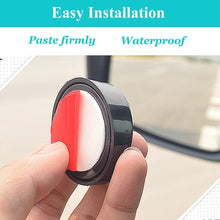 KEWAYO 2 Pack Automotive Blind Spot Mirrors, Small Round Convex Adjustable 360°Rotate Wide Angle Car Rear View Nirror for All Universal Vehicles Car Fit Stick-on Design (Black 1 Pair)