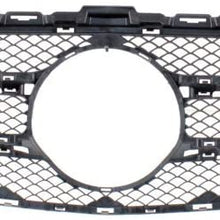 Bumper Grille compatible with 2015-2016 Mercedes Benz C300 2015 C400 Textured Black Plastic