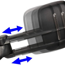 DNA Motoring TWM-021-T888-BK-SM+DM-SY-022 Pair of Towing Side Mirrors + Blind Spot Mirrors