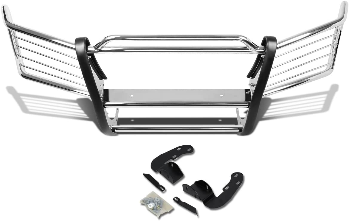 DNA Motoring GRILL-G-013-SS Front Bumper Brush Grille Guard,Silver (Silver)