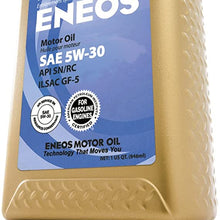 Eneos (3261300) API SN/ILSAC GF-5 Certified 5W-30 Fully Synthetic Motor Oil - 1 Quart Bottle