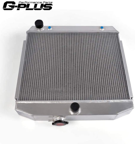 2 Row Core Full Aluminum Racing Radiator Replacement For Chevy Bel Air/For Nomad Manual Transmission 4.3L/ 4.6L V8 Engine Only 1955 1956 1957