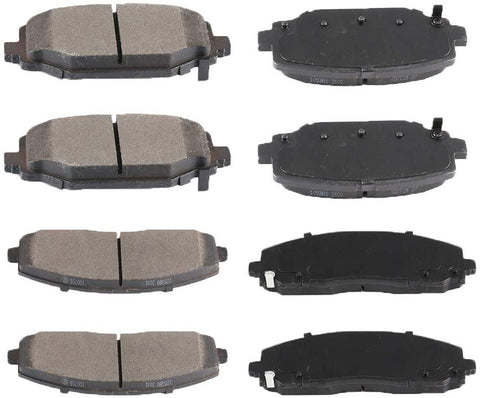 OCPTY Ceramic Brakes Pads, Quick Stop Front Rear Brake Pad fit for Chrysler Town Country, Dodge Grand Caravan, Dodge Journey,2012 2013 2014 2015 2016 Ram C/V 2012 2013 2014 2015