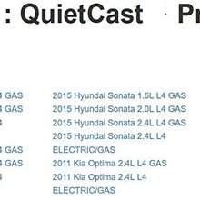 Bosch BC1444 QuietCast Premium Ceramic Disc Brake Pad Set For: Hyundai Sonata; Kia Optima, Front and Rear
