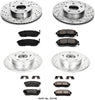 Power Stop K2706 Front & Rear Brake Kit with Drilled/Slotted Brake Rotors and Z23 Evolution Ceramic Brake Pads