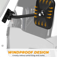 Door Off Mirror for Jeep Wrangler, JoyTutus 4x4 Doorless Side Quick Release Mirror for JK JKU TJ - 2 Pack