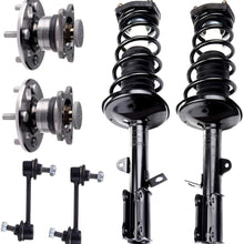 HUBDEPOT 6PC Rear Strut Spring Assembly Wheel Hub Stabilizer Bar Link Kit Fit for 1998-2002 Chevrolet Prizm 1993-1997 Geo Prizm 1993-2002 for for TOYOTA Corolla [US Stock]