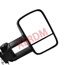 AERDM New Pair Towing Mirrors Manual Operated Textured Black Telescoping Trailer Side Mirrors Fit Chevy/GMC/Cadillac Silverado Sierra Avalanche Suburban Tahoe Yukon XL Escalade EXT ESV