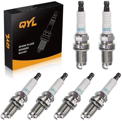 Set of 6 QYL Laser Iridium Spark Plugs Replacement# 3657 IZFR5K11