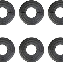 Renovator's Supply Aluminum Escutcheon Radiator Flange Black 1 1/4'' ID Set of 6