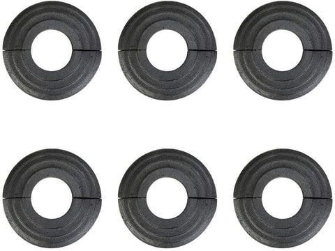 Renovator's Supply Aluminum Escutcheon Radiator Flange Black 1 1/4'' ID Set of 6