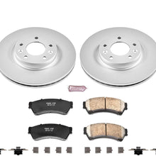 Power Stop CRK199 Coated Brake Rotor & Ceramic Brake Pads- front