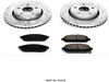 Power Stop K2219 Front Brake Kit with Drilled/Slotted Brake Rotors and Z23 Evolution Ceramic Brake Pads,Silver Zinc Plated
