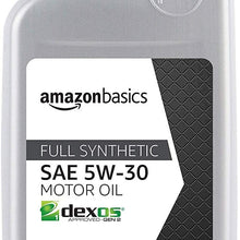AmazonBasics Full Synthetic Motor Oil, SN Plus, dexos1-Gen2, 5W-30, 1 Quart, 6 Pack