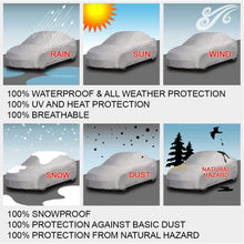 iCarCover {3-Year Full Warranty} All-Weather Waterproof Snow UV Heat Protection Dust Scratch Resistant Windproof Weatherproof Breathable Automobile Indoor Outdoor Auto Car Cover - for Cars Up to 183"