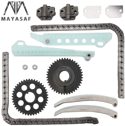 MAYASAF TKC8008 Engine Timing Chain Kit [4.6L V8 WINDSOR Engine Only] for Ford 1997-2004 F-150/Expedition, 1997-99 F-250/2002-11 Crown Victoria/E-150(250), 2003-12 Town Car/Grand Marquis