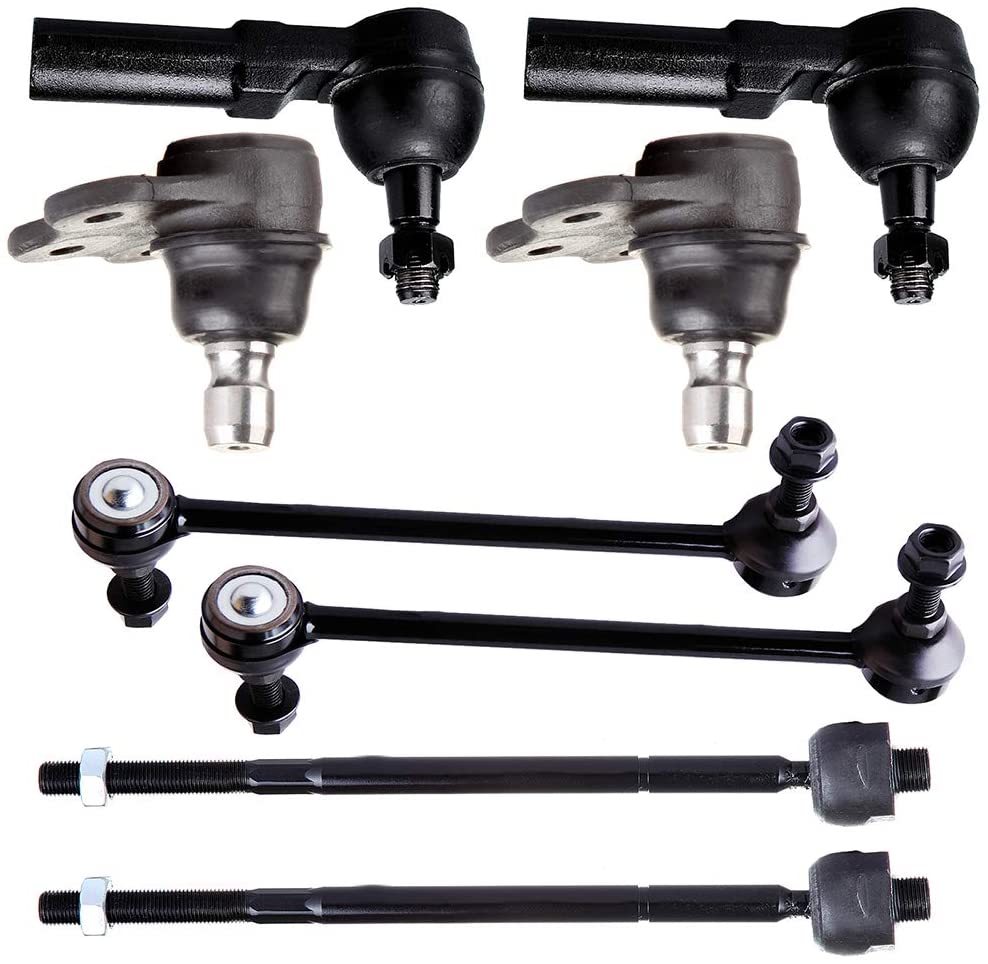 LSAILON 8pcs Front Sway Bar Links Outer Inner Tie Rods Kit Lower Ball Joints Fit Saturn L100 Saturn L200 Saturn L300 Saturn LS Saturn LS1 Saturn LS2 Saturn LW1 Saturn LW2 Saturn LW200 Saturn LW300