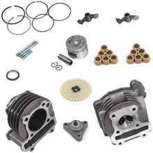 64mm Valve Big Bore Kit 100cc replacement for GY6 49CC 50CC 139QMB Moped Scooter Engine 50mm Bore Upgrade Set with Racing CDI Ignition Coil Performance Spark Plug