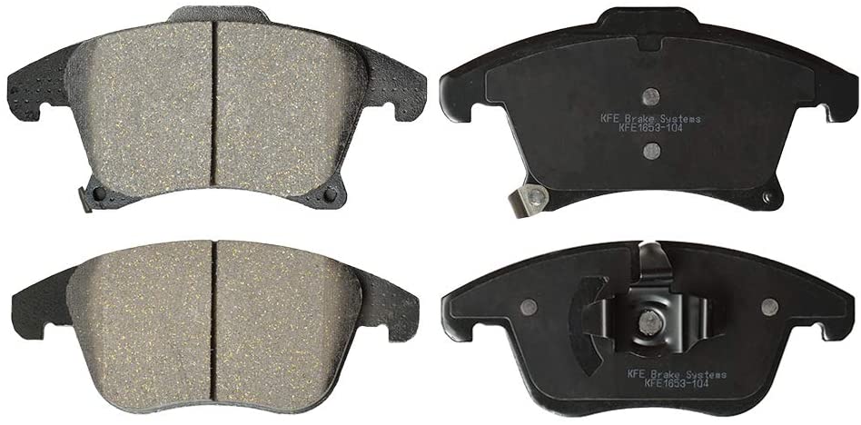 KFE KFE1653-104 Ultra Quiet Advanced Premium Ceramic Brake Pad Front Set Compatible with: 2013-2018 Ford Fusion; 2013-2018 Lincoln MKZ