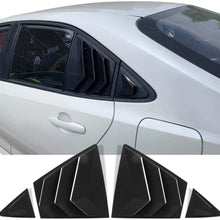 IKON MOTORSPORTS | Window Louvers Compatible With 20-21 Toyota Corolla | Matte Black Rain Sun Shade Guards Quarter Panel Side 4PC Set