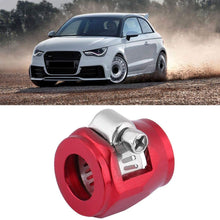 Universal Car Oil Fuel Hose End Clamp Finisher, Aluminum Car Oil Fuel Hose Finisher Water Line Clip Hose Connectors(AN4 12mm Red)