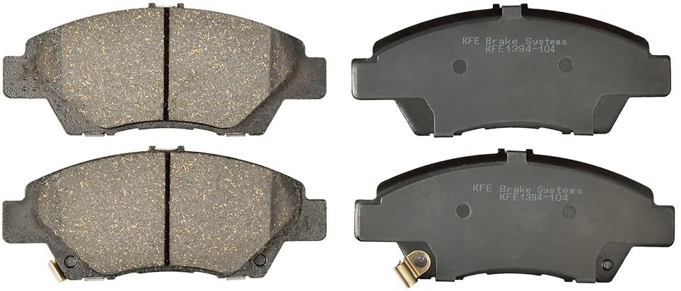 KFE KFE1394-104 Ultra Quiet Advanced Premium Ceramic Brake Pad Front Set Compatible with: 2009-2013 Honda Fit Excludding EV, 2011-2013 CR-Z, CRZ