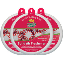 Citrus Magic Limited Edition Holiday Fragrance Solid Air Freshener Peppermint Twist, Pack of 3, 7-Ounces Each