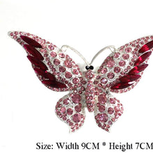 Bestbling Bling Crystal Car Fragrance Butterfly Car Diffuser Air Freshener with Vent Clip (Pink)