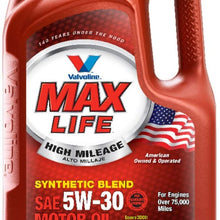 Valvoline High Mileage with MaxLife Technology 5W-30 Synthetic Blend Motor Oil - 5qt (Case of 3) (782256-3PK)