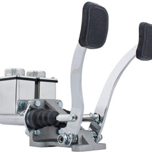 EMPI 16-2530-0 RACE TRIM Dual Pedal Assembly, 3/4" Clutch - 7/8" Brake, Polished