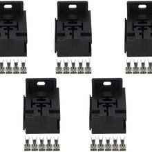 5 Sets 5 Pin Female Auto Relay Socket 6.3 Automotive Electric Plastic Wire Connector DJJ7054Y-6.3-21
