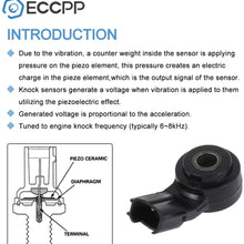 ECCPP Knock Detonation Sensor compatible with 2003-2012 Toyota Corolla/Matrix 2007-2012 FJ Cruiser 2005-2012 Toyota Highlander/Sequoia 2004-2012 Sienna 89615-06010