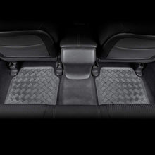 BDK Universal Fit 4-Piece Set Metallic Design Car Floor Mat - Heavy Duty All Weather with Rubber Backing (Carbon)