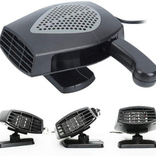 Qiilu Car Heater Fan,DC12V/24V Car Portable Heater Fan Windscreen Demister Defroster Vehicle Heater Fan Defrosting Snow Heater
